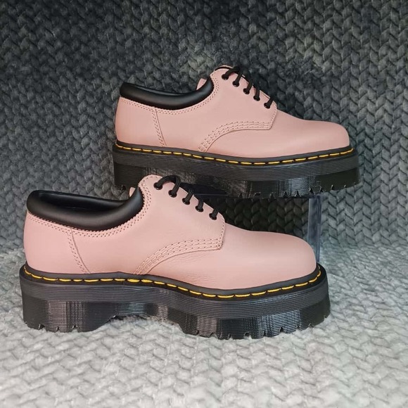 Dr Martens 8053 Quad Leather Platform Shoes Women's Pink Size